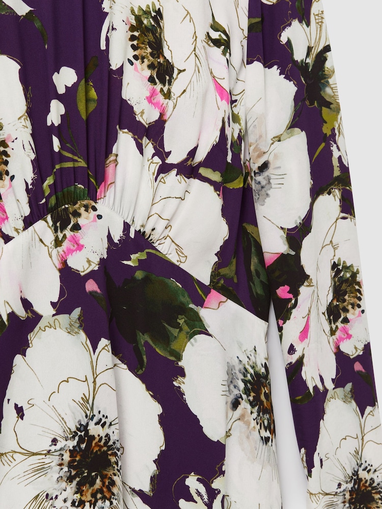 Bedruckt Midi kleid „Florere“ mit Reißverschluss bündchen - Bild 7 von 7 Bedruckt Midi kleid „Florere“ mit Reißverschluss bündchen - Bild 7 von 7