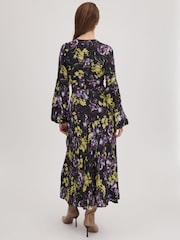 Florere Printed Blouson Sleeve Midi Dress - Image 6 of 7