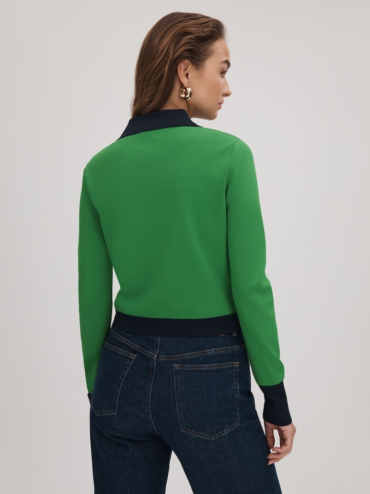 Florere Fitted Contrast Trim Cardigan - Image 5 of 6