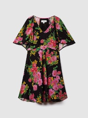 Florere Printed Cape Sleeve Mini Dress - Image 2 of 6