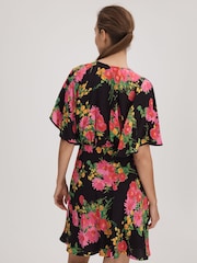 Florere Printed Cape Sleeve Mini Dress - Image 5 of 6