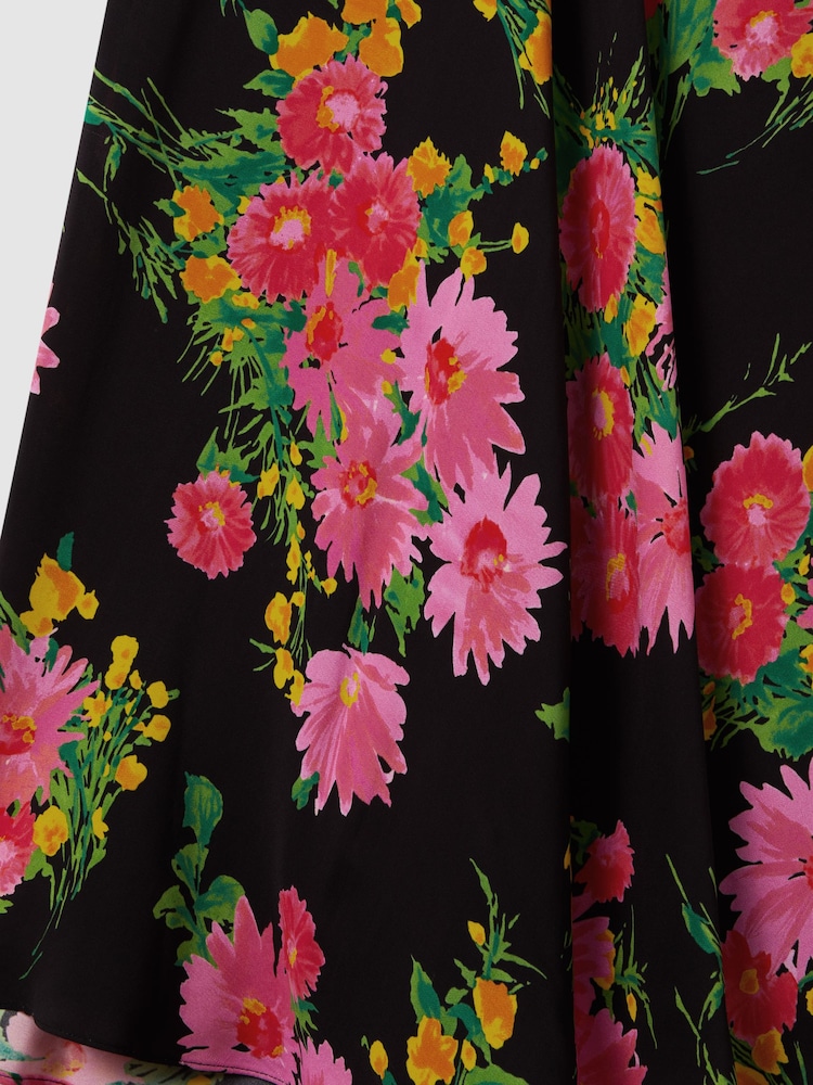Florere Printed Cape Sleeve Mini Dress - Image 6 of 6