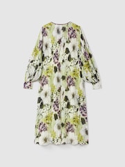 Florere Printed Blouson Sleeve Midi Dress - Image 2 of 6