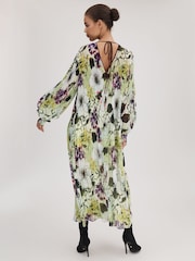 Florere Printed Blouson Sleeve Midi Dress - Image 5 of 6