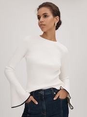 Florere Ribbed Fluted Cuff Jumper - Image 1 of 6