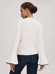 Florere Ribbed Fluted Cuff Jumper - Image 5 of 6