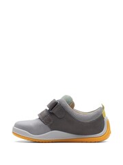 Clarks Grey Combi Noodle Fun Toddler Shoes - Image 2 of 7