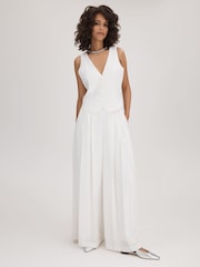 Florere Pleated Wide Leg Trousers - Image 1 of 7