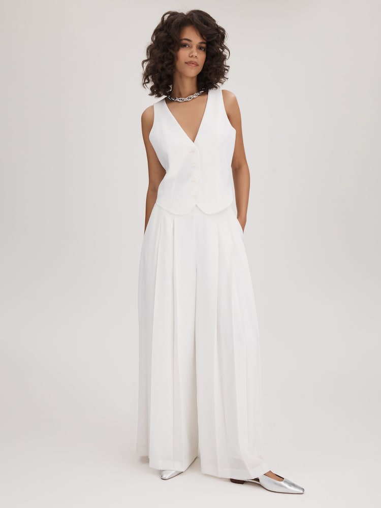 Florere Pleated Wide Leg Trousers - Image 1 of 7