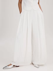 Florere Pleated Wide Leg Trousers - Image 3 of 7