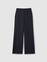 Reiss Navy Raven Wool Blend Denim Look Suit Trousers - Image 2 of 7