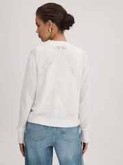 Florere Ivory Crochet Button Through Cardigan - Image 4 of 5