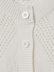 Florere Ivory Crochet Button Through Cardigan - Image 5 of 5