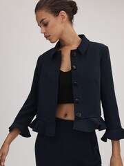 Florere Crepe Ruffle Jacket - Image 5 of 6