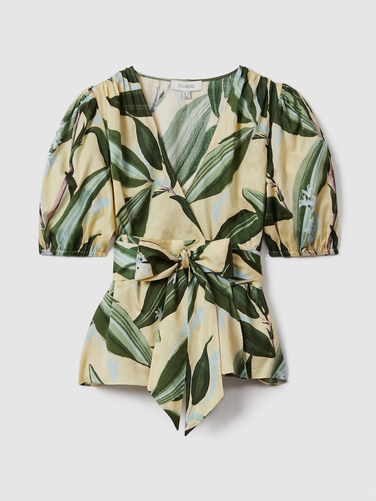 Florere Printed Wrap Blouse - Image 2 of 6