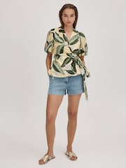 Florere Printed Wrap Blouse - Image 5 of 6
