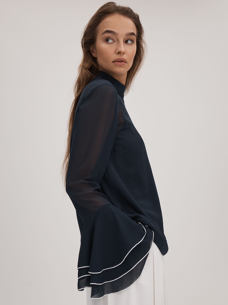 Florere Fluted Cuff Blouse - Image 5 of 7
