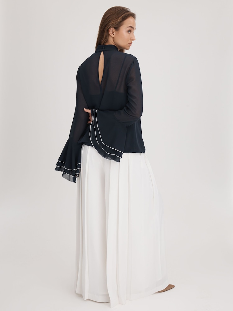 Florere Fluted Cuff Blouse - Image 6 of 7