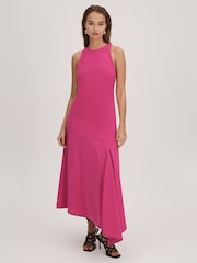 Florere Crepe Asymmetric Midi Dress - Image 1 of 6