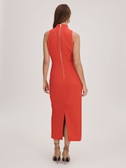 Florere Crepe Fitted Midi Dress - Image 4 of 6