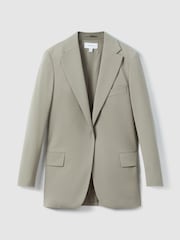 Reiss Green Whitley Wool Blend Single Breasted Suit Blazer - Image 2 of 6