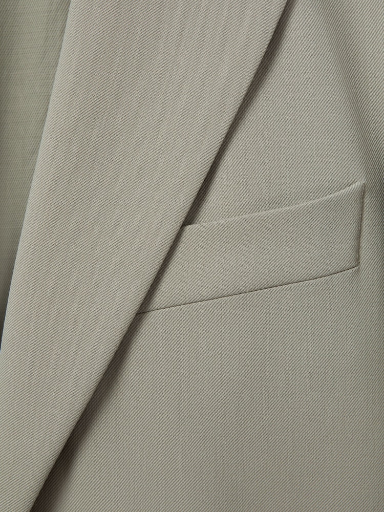 Reiss Green Whitley Wool Blend Single Breasted Suit Blazer - Image 6 of 6