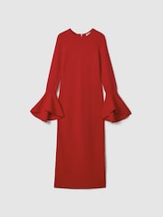 Florere Fitted Fluted Cuff Midi Dress - Image 2 of 6