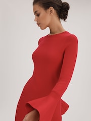 Florere Fitted Fluted Cuff Midi Dress - Image 3 of 6