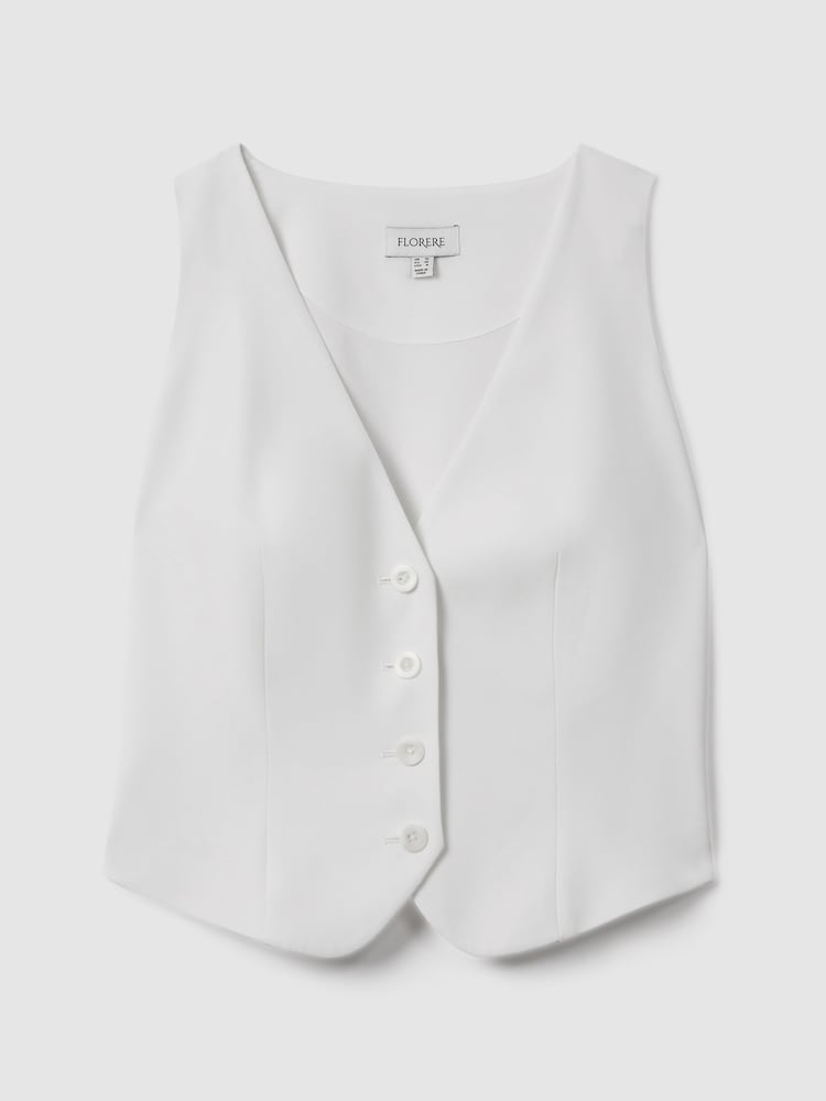 Florere Ivory Single Breasted Waistcoat - Image 2 of 6