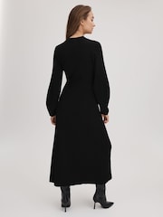 Florere Ribbed Blouson Sleeve Midi Dress - Image 4 of 5