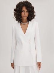 Florere Collarless Double Breasted Blazer - Image 1 of 6
