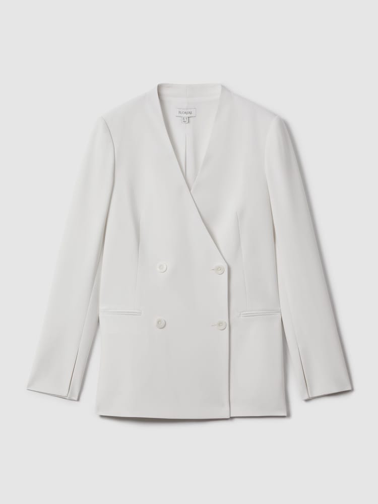 Florere Collarless Double Breasted Blazer - Image 2 of 6