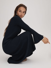 Florere Fitted Fluted Cuff Midi Dress - Image 3 of 7