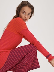 Florere Knitted Striped Midi Dress - Image 3 of 7