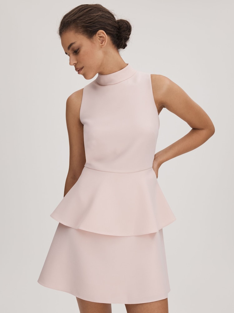 Mini vestido a capas rosa pálido Florere - Imagen 1 de 5 Mini vestido a capas rosa pálido Florere - Imagen 1 de 5