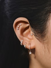 Inicio Gold Plated Cubic Zirconia Star Stud Earrings - Gift Pouch - Image 4 of 5