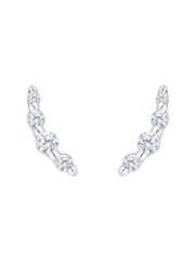 Inicio Silver Plated Recycled Cubic Zirconia Mini Ear Climber - Gift Pouch - Image 1 of 3