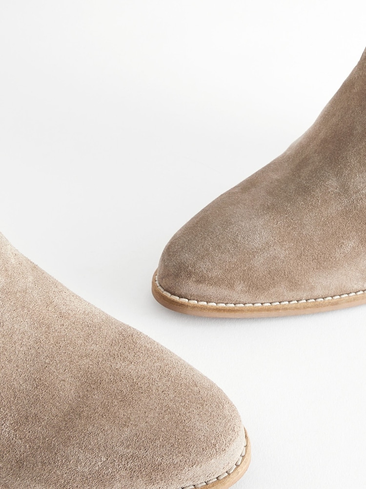Nerzbraun - Forever Comfort® Knöchelstiefel aus Western-/Cowboyleder mit Ziernähten - Bild 4 von 4 Nerzbraun - Forever Comfort® Knöchelstiefel aus Western-/Cowboyleder mit Ziernähten - Bild 4 von 4