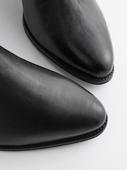 Black Extra Wide Fit Forever Comfort® Stitched Detail Ankle Western/Cowboy Leather Boots - Image 6 of 6