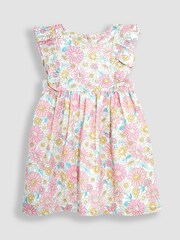 JoJo Maman Bébé Pink Sunflower Pretty Summer Dress - Image 2 of 4
