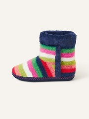 Faux Fur Stripe Slipper Boots - Image 2 of 2