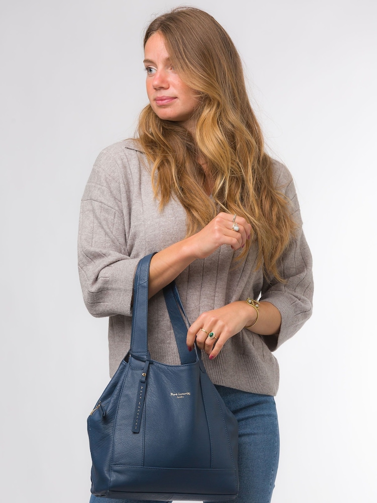 Dunkelblau - Pure Luxuries London Colette Handtasche aus Leder - Bild 2 von 2