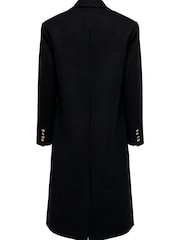 ONLY Black Longline Military Coat - Image 2 of 2