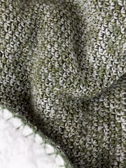 Furn Green Nurrel Sherpa Knitted Throw - Image 2 of 2