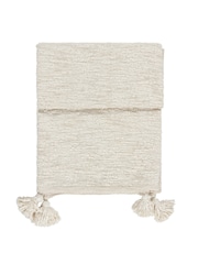 Yard Ecru Cream Heath Cotton Tasselled Throw - Image 4 of 5