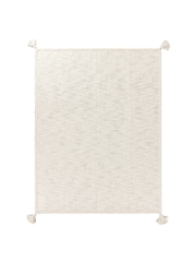 Yard Ecru Cream Heath Cotton Tasselled Throw - Image 5 of 5