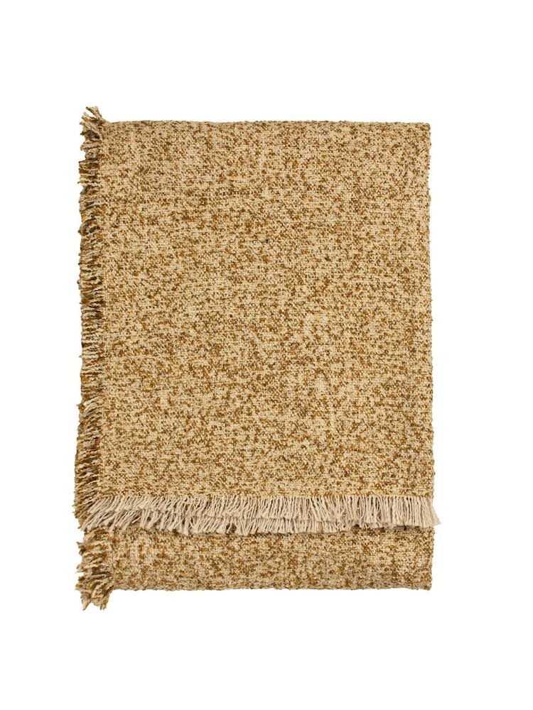Yard Natural Beige Doze Woven Fringed Throw - Image 5 of 5