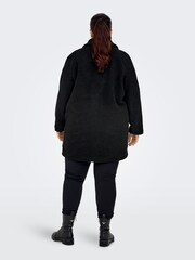 ONLY Curve Black Teddy Tailored Coat - Image 2 of 5