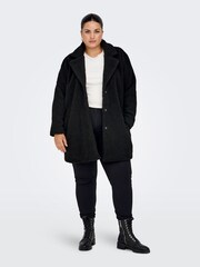 ONLY Curve Black Teddy Tailored Coat - Image 3 of 5