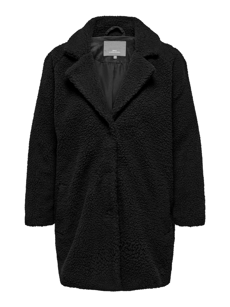 ONLY Curve Black Teddy Tailored Coat - Image 5 of 5